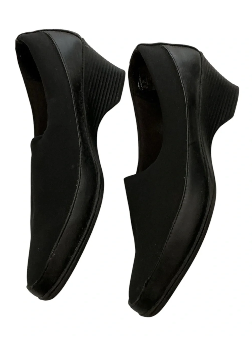 Women’s Black Slip-On Wedge Shoes